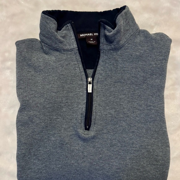 Michael Kors gray half-zip sweatshirt - Picture 2 of 8